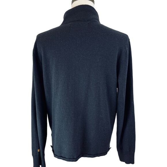 THE NORTH FACE Black Wool Blend 1/4 Zip Sweater Sz Large Long Sleeve Pullover - Picture 5 of 12